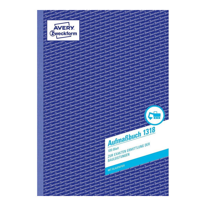 AVERY Zweckform Aufmaßbuch Formularbuch 1318, 1 unidad AVERY Zweckform Aufmaßbuch Formularbuch 1318, 1 unidad