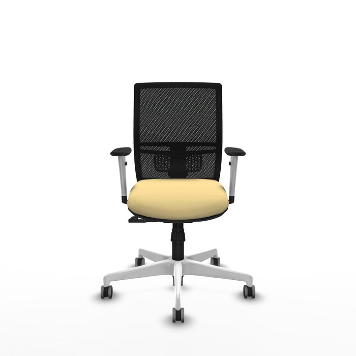 PIQUERAS Y CRESPO Silla de oficina Yunquera con mecanismo Sincro, Crema y Negro PIQUERAS Y CRESPO Silla de oficina Yunquera con mecanismo Sincro, Crema y Negro