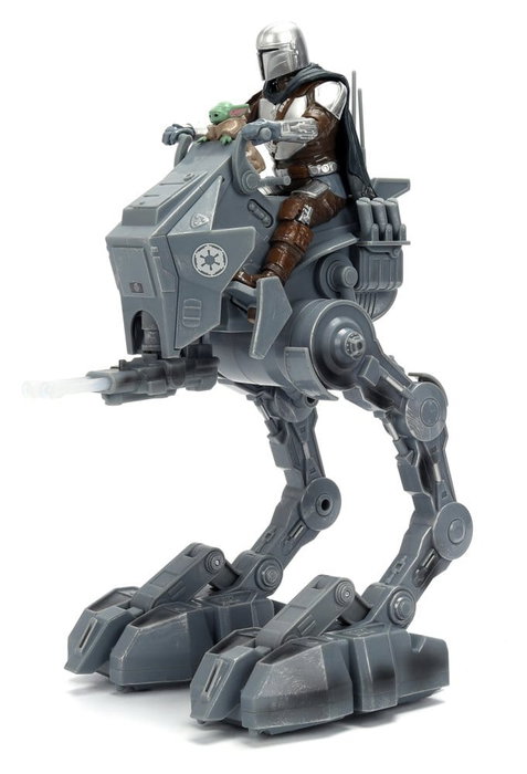 Jada Toys Star Wars Imperial Remnant AT-RT con El Mandaloriano y Grogu