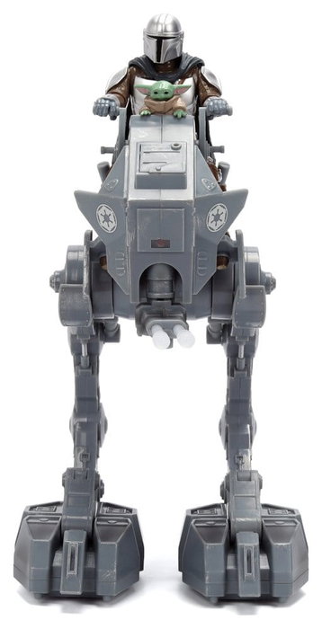 Jada Toys Star Wars Imperial Remnant AT-RT con El Mandaloriano y Grogu