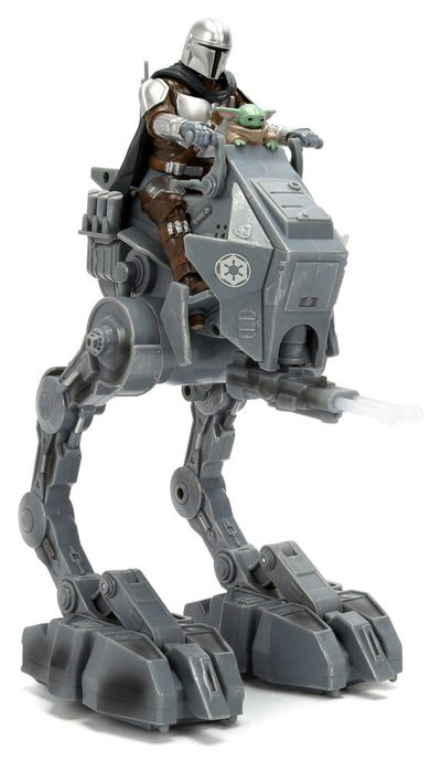 Jada Toys Star Wars Imperial Remnant AT-RT con El Mandaloriano y Grogu