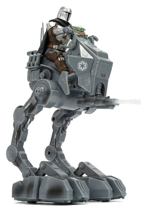 Jada Toys Star Wars Imperial Remnant AT-RT con El Mandaloriano y Grogu