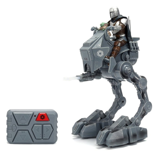 Jada Toys Star Wars Imperial Remnant AT-RT con El Mandaloriano y Grogu