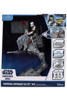 Jada Toys Star Wars AT-RT Imperial Remnant con El Mandaloriano y Grogu 1/12