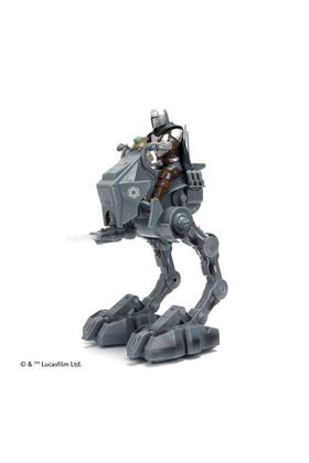 Jada Toys Star Wars AT-RT Imperial Remnant con El Mandaloriano y Grogu 1/12