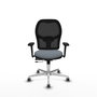 PIQUERAS Y CRESPO Silla de oficina Jorquera con mecanismo Sincro/Traslack, Gris y Negro
