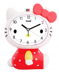 SAMI Despertador Infantil Muñeco Gata con Melodía y Campana, para Niños