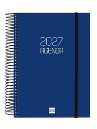 Finocam Agenda Anual 2027 Catalán Espiral Basic Opaque Azul