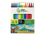 Liderpapel Rotulador Slim Caja 12 Unidades Colores Surtidos Punta Fina 2 mm Tinta Base Agua Lavable