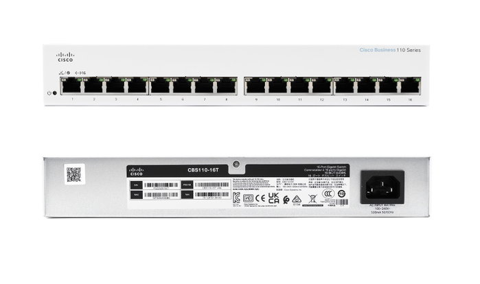 Cisco CBS110 16 Puertos Gigabit Ethernet No Administrado L2 1U Gris Cisco CBS110 16 Puertos Gigabit Ethernet No Administrado L2 1U Gris