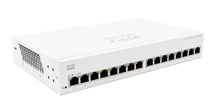 Cisco CBS110 16 Puertos Gigabit Ethernet No Administrado L2 1U Gris Cisco CBS110 16 Puertos Gigabit Ethernet No Administrado L2 1U Gris