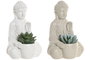 DKD Home Decor Set de Plantas Decorativas de Resina y PE, Surtido de 2 Colores
