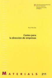 Costes para la dirección de empresa, Pere Nicolás Plans - UAB