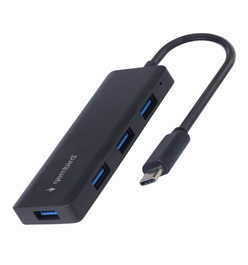 GEMBIRD UHB-CM-U3P4-02 Base para portátil y replicador de puertos USB 3.2 Gen 1 Type-C Negro