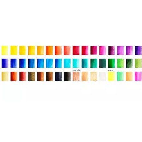 Faber-Castell Estuche de Acuarelas Creative Studio con 48 Pastillas Multicolor