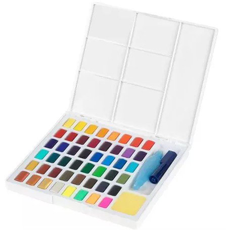 Faber-Castell Estuche de Acuarelas Creative Studio con 48 Pastillas Multicolor