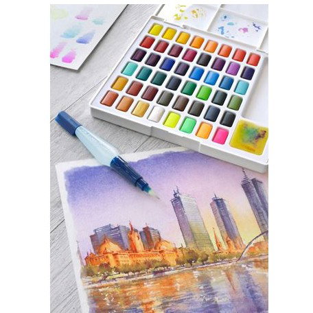Faber-Castell Estuche de Acuarelas Creative Studio con 48 Pastillas Multicolor