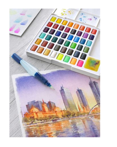Faber-Castell Estuche de Acuarelas Creative Studio con 48 Pastillas Multicolor