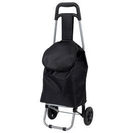 Entre Temps Carro de la Compra 2 Ruedas Negro 35x28x87 cm