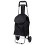 Entre Temps Carro de la Compra 2 Ruedas Negro 35x28x87 cm