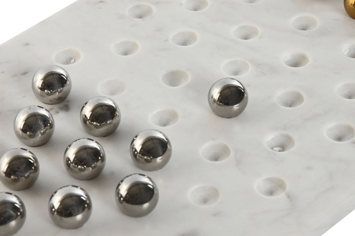 DKD Home Decor Juego Moderno Dorado Plateado Piedra Inox 20 x 2 x 35 cm