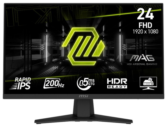 MSI MAG 244F Monitor Gaming 23.8 pulg Rapid IPS 200 Hz Full HD