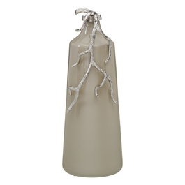 Botella Decorativa Beige-Plata 20 X 11 X 53 cm