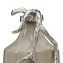 Botella Decorativa Beige-Plata 20 X 11 X 53 cm
