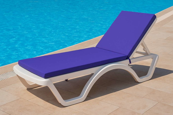 Atelier Del Sofa Cojín para Tumbona Purple ImperTex Tela de Poliéster 100% Uso Exterior Comodidad Espuma 4cm