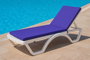 Atelier Del Sofa Cojín para Tumbona Purple ImperTex Tela de Poliéster 100% Uso Exterior Comodidad Espuma 4cm