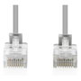 Digitus Cable de conexión CAT 6 U-UTP Slim Patch Cord Ethernet, 0.3m, Gris, Pack de 10