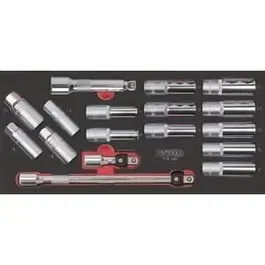 KS Tools 713.1026 Módulo de Vasos Largos y Accesorios 1/2 17 Piezas