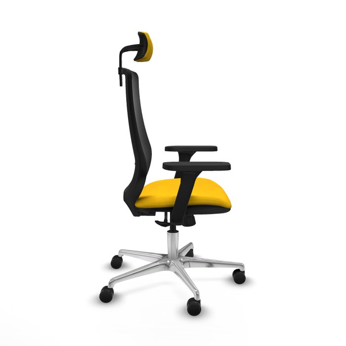 PIQUERAS Y CRESPO Silla de oficina Mardos con mecanismo Sincro, Amarillo y Negro