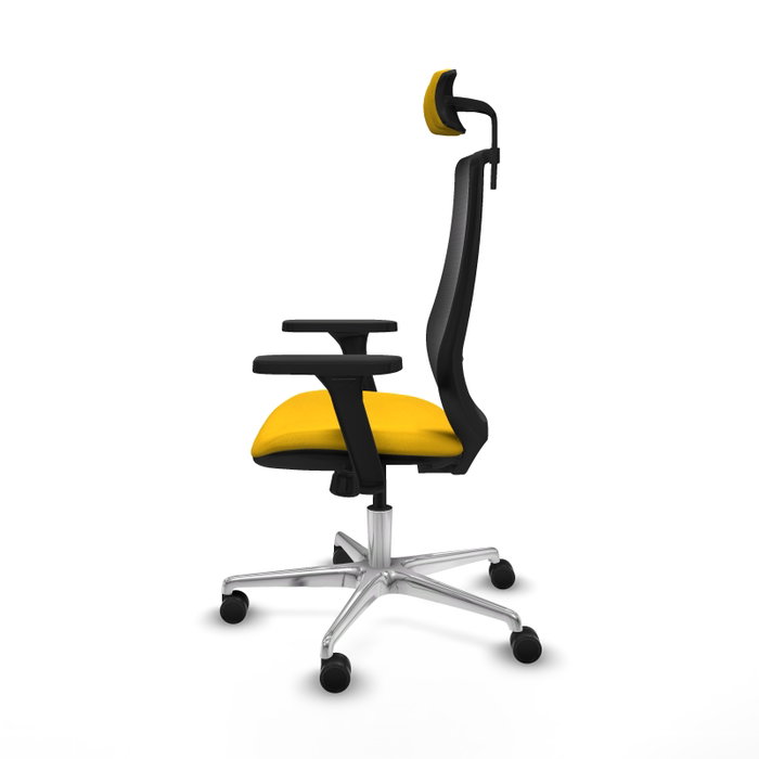 PIQUERAS Y CRESPO Silla de oficina Mardos con mecanismo Sincro, Amarillo y Negro