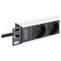 Digitus Regleta de enchufes 9 salidas 19 pulgadas Aluminio 2m Negro