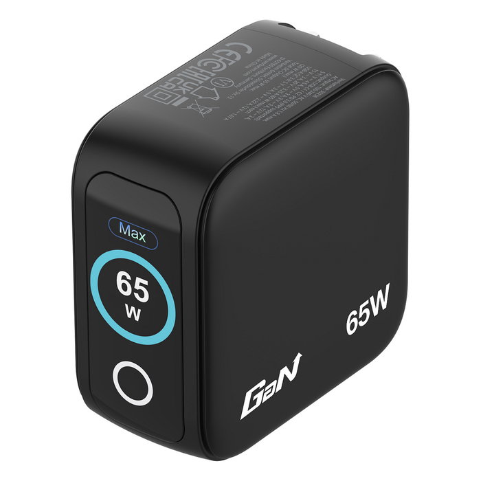 Verbatim Mini GaN Charger 65W con Pantalla (2xUSB-C, 1xUSB-A)