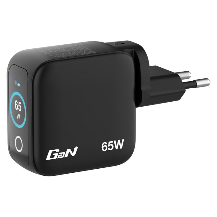 Verbatim Mini GaN Charger 65W con Pantalla (2xUSB-C, 1xUSB-A)