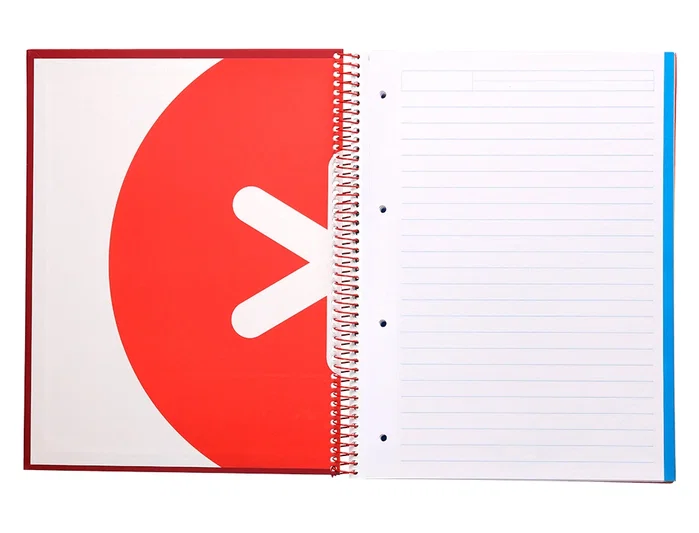 Antartik Cuaderno espiral A4 120h tapa forrada color frambuesa Antartik Cuaderno espiral A4 120h tapa forrada color frambuesa