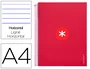 Antartik Cuaderno espiral A4 120h tapa forrada color frambuesa