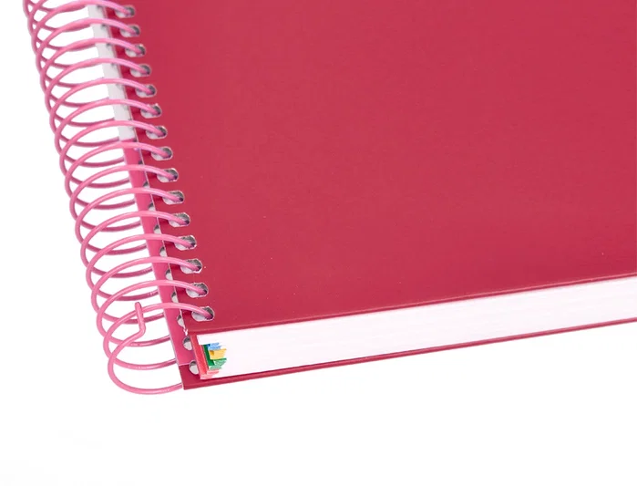 Antartik Cuaderno espiral A4 120h tapa forrada color frambuesa Antartik Cuaderno espiral A4 120h tapa forrada color frambuesa