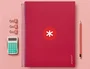 Antartik Cuaderno espiral A4 120h tapa forrada color frambuesa