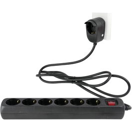 Rev Regleta Powersplit 6+1 tomas 2m negro