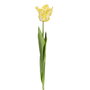 Flor Tulipán Amarillo Tejido Decoración 63 cm (Set de 12)