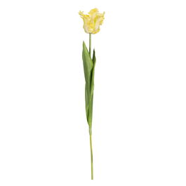 Flor Tulipán Amarillo Tejido Decoración 63 cm (Set de 12)