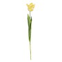 Flor Tulipán Amarillo Tejido Decoración 63 cm (Set de 12)