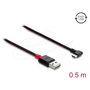 DeLOCK EASY-USB 2.0 Cable USB Tipo-A a USB Tipo-C™ Angular 0,5 m Rojo/Negro