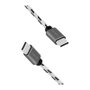 LogiLink Set de 3 cables USB 2.0 Type-C a Type-C, aluminio y nylon, blanco/negro
