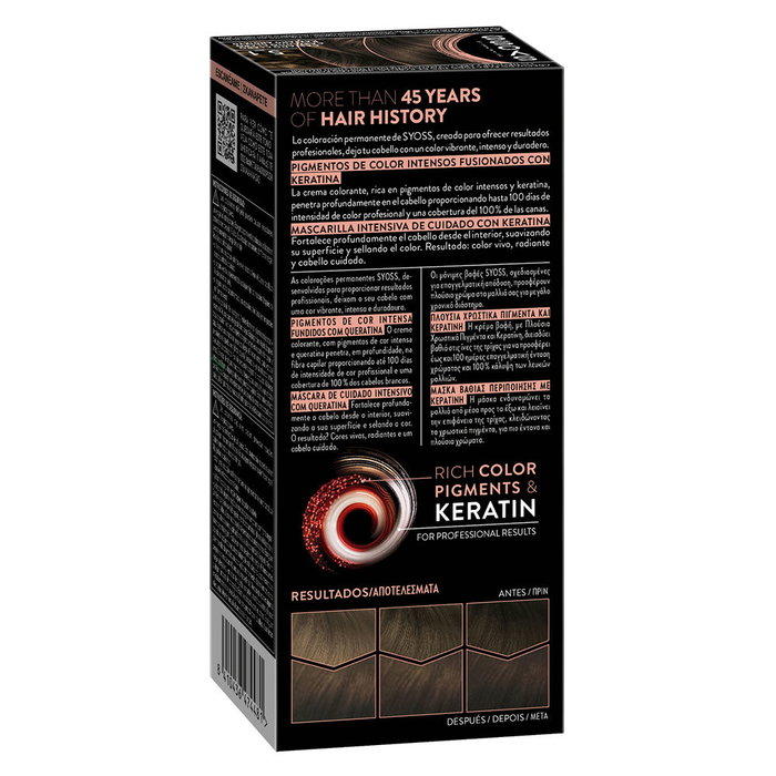 Syoss Permanente Color Tinte #5.1 Castaño Claro Keratina Coloración Duradera 1 Unidad Syoss Permanente Color Tinte #5.1 Castaño Claro Keratina Coloración Duradera 1 Unidad