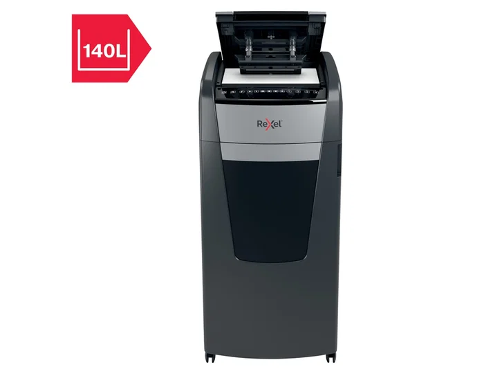 Rexel 750M Destructora de Documentos Automática AutoFeed, Microcorte, Capacidad Corte 750 Hojas, Clips y Grapas, Papelera 140L