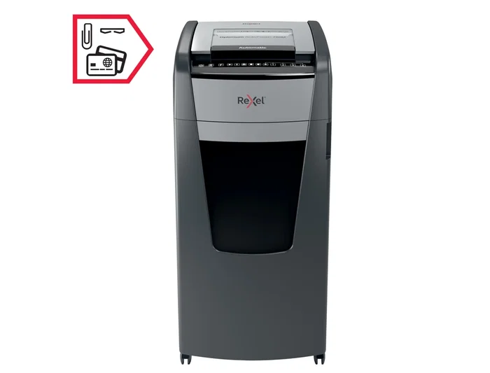 Rexel 750M Destructora de Documentos Automática AutoFeed, Microcorte, Capacidad Corte 750 Hojas, Clips y Grapas, Papelera 140L